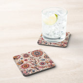 Boho-Blumen-Kork-Untersetzer-Set aus 6 Teilen Getränkeuntersetzer (Rechte Seite)