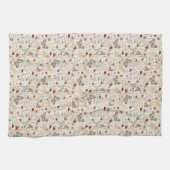 Boho-Blumen-Küchenhandtuch Geschirrtuch (Horizontal)