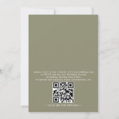 Boho-Blumen-Kuh-Schädel-Western-QR-Code-Hochzeit Einladung (Rückseite)