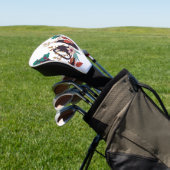Boho-Blumen-Liebe-Grafik-Truckerhut Golf Headcover (In SItu)