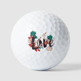 Boho-Blumen-Liebe-Grafik-Truckerhut Golfball