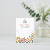 Boho Blumen Logo Schmuck Ohrring Halskette Qr Code Visitenkarte (Stehend Vorderseite)