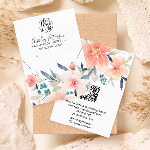 Boho Blumen Logo Schmuck Ohrring Halskette Visitenkarte