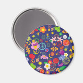 Boho-Blumen Magnet (Vorderseite/Rückseite)