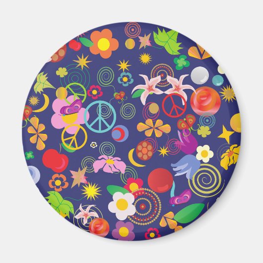Boho-Blumen Magnet (Vorne)
