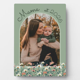 Boho-Blumen-Mama-Established-Individualfoto Fotoplatte