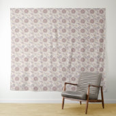 Boho-Blumen-Mandala-Spirituelles-Designmuster Wandteppich (Beispiel (Horizontal))