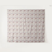 Boho-Blumen-Mandala-Spirituelles-Designmuster Wandteppich (Vorderseite (Horizontal))