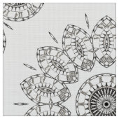 Boho Blumen-Medaillon-Gewebe Stoff (Nahaufnahme)