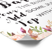 Boho-Blumen-Mimosa-Bar-Schild Poster (Ecke)
