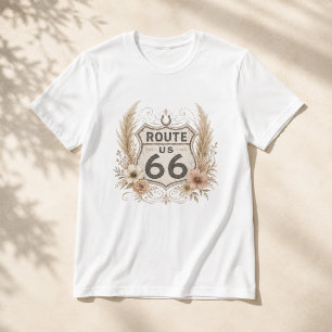 Boho-Blumen-Mother-Road-Bekleidung T-Shirt