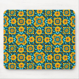 Boho-Blumen nahtloses Muster im lebendigen Volksst Mousepad