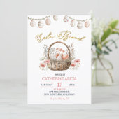 Boho-Blumen-Oster-Brunch-Einladung Einladung (Stehend Vorderseite)
