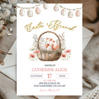 Boho-Blumen-Oster-Brunch-Einladung