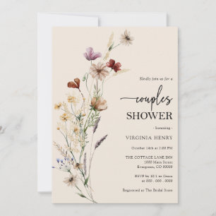 Boho-Blumen-Paar-Dusche Einladung