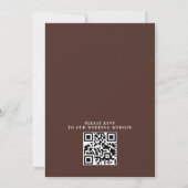 Boho-Blumen Pampas Budget QR-Code Hochzeit Einladung (Rückseite)