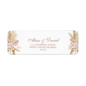 Boho-Blumen Pampasgras Absenderadresse (Vorne)