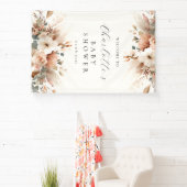 Boho-Blumen Pampasgras Pampasgras Rose Willkommen Banner (InSitu)