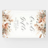 Boho-Blumen-Pampasgras-Rosen-Karte & Geschenke Banner (Horizontal)
