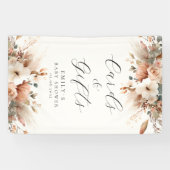 Boho-Blumen-Pampasgras-Rosenkarte & Geschenke Banner (Horizontal)