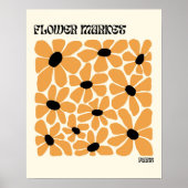 Boho Blumen Paris Blumenmarkt Modern Minimalistisc Poster (Vorne)