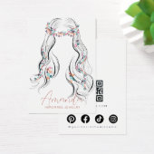 Boho-Blumen-Pastell-Wellige-Haarschmuck-Karten (Schreibtisch)
