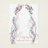Boho-Blumen-Pastell-Wellige-Ohrring-Display-Karte (Vorderseite)