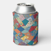 Boho-Blumen-Patchwork-Diamanten Dosenkühler (Kanne Rückseite)