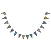Boho-Blumen-Patchwork-Muster mit mehreren Blumen Wimpelkette (Alle)