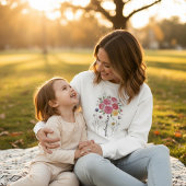 Boho Blumen Patentante Bouquet Muttertagsgeschenk Sweatshirt