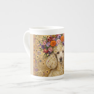 Boho-Blumen-Pudel Porzellantasse