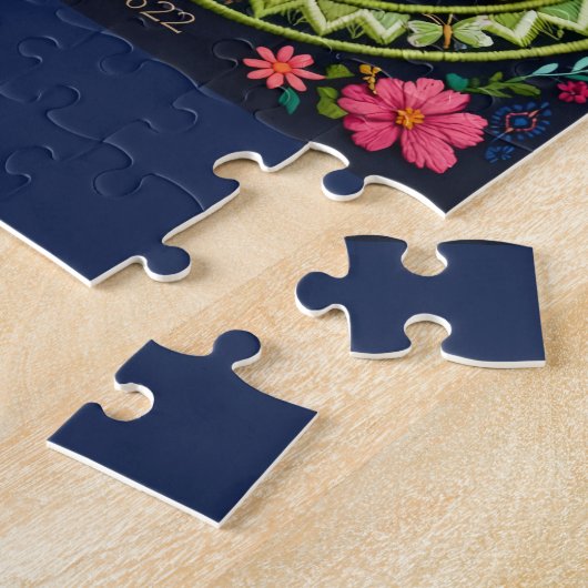 Boho-Blumen-Pudel-Puzzle Puzzle (Seite)