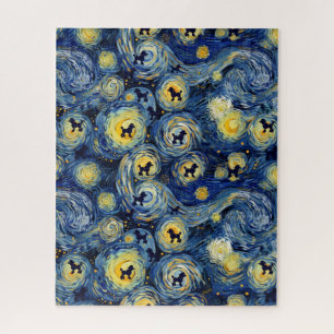 Boho-Blumen-Pudel-Puzzle Puzzle