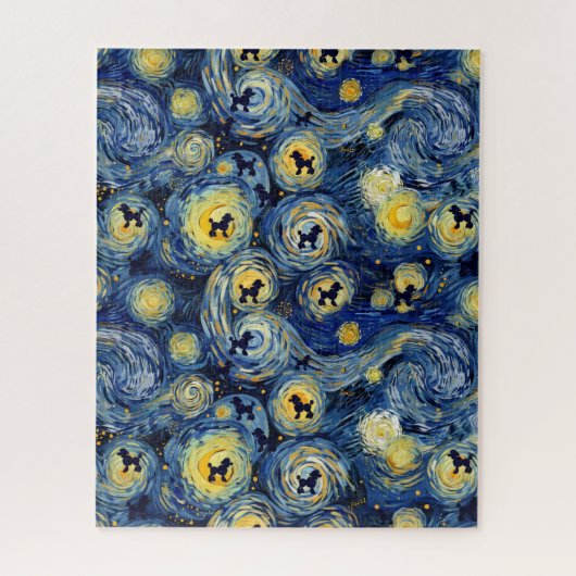 Boho-Blumen-Pudel-Puzzle Puzzle (Vertikal)