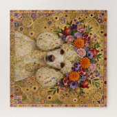 Boho-Blumen-Pudel-Puzzle Puzzle (Horizontal)