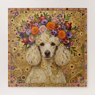 Boho-Blumen-Pudel-Puzzle Puzzle
