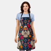 Boho-Blumen-Pudel-Schürze Schürze (Getragen)