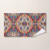 Boho-Blumen-Regenbogen Badhandtuch Set (Handtuch)