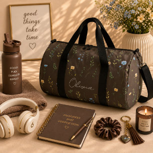 Boho-Blumen-Regenbogen Duffle Bag
