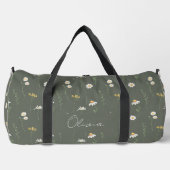 Boho-Blumen-Regenbogen Duffle Bag (Vorderseite)