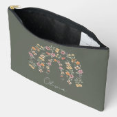 Boho-Blumen-Regenbogen Zubehörtasche (Offen)