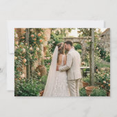Boho-Blumen-Save-the-Date-Foto-Landkarte (Rückseite)