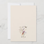 Boho-Blumen- Save-The-Date-Karte Save The Date (Rückseite)