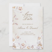 Boho-Blumen-Save-the-Date-Karte Save The Date (Vorderseite)