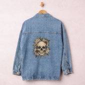  Boho-Blumen-Schädel  Jeansjacke (Hangar)