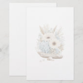 Boho-Blumen-Schreibpapier Briefpapier (Vorne/Hinten)
