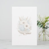 Boho-Blumen-Schreibpapier Briefpapier (Stehend Vorderseite)