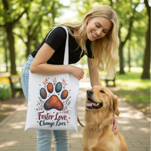 Boho Blumen-Schutzhunde-Helfer Weihnachtsgeschenk Tasche