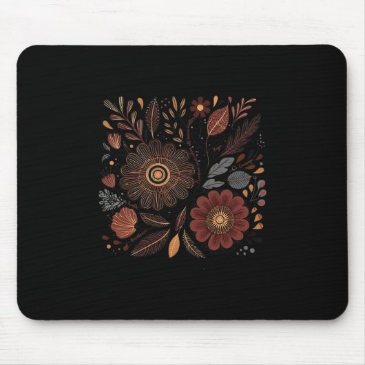 Boho-Blumen Subtile Anti-Trump-Versteckte-Botschaf Mousepad (Vorne)