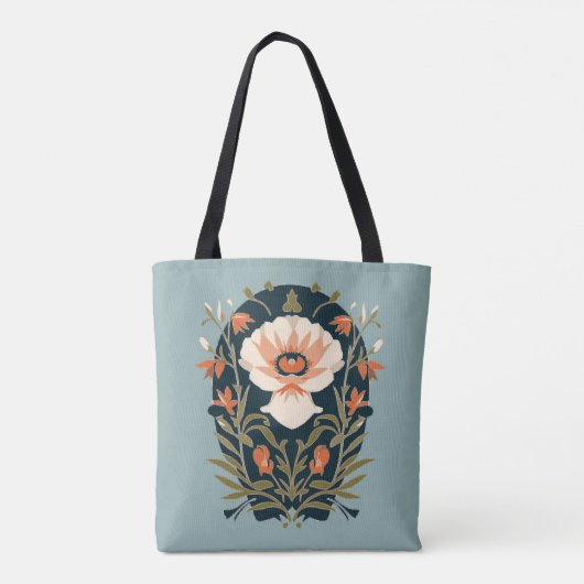 Boho-Blumen Tasche (Rückseite)